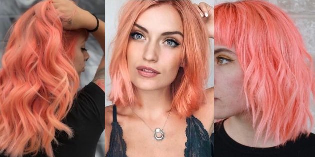 Модные цвета волос 2019 года: живой коралл